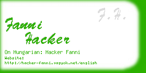 fanni hacker business card